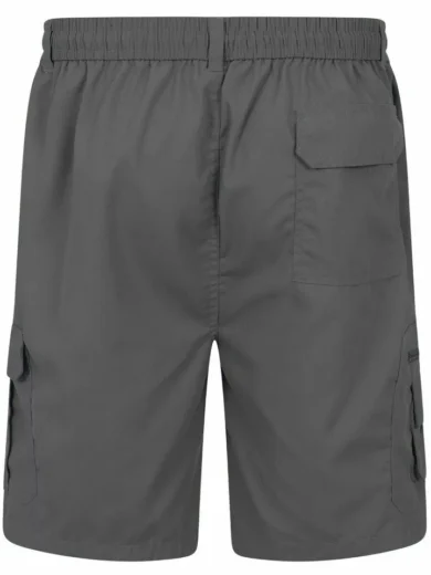 Mens Cargo Shorts Combat Multi Pocket Elasticated Waist Plain Lightweight Shorts - Image 13