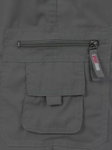 Mens Cargo Shorts Combat Multi Pocket Elasticated Waist Plain Lightweight Shorts - Image 14
