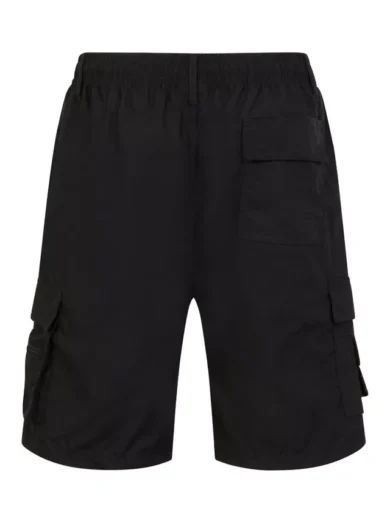 Mens Cargo Shorts Combat Multi Pocket Elasticated Waist Plain Lightweight Shorts - Image 6