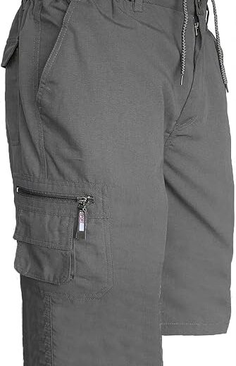 Smart wear New Mens Summer Casual Elasticated Waist 3/4 Length Combat Pocket Gym Shorts Pants M-3XL - Image 9