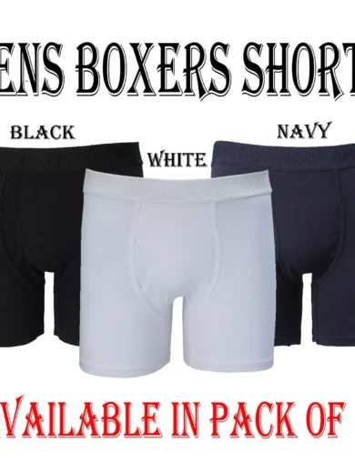 Mens Boxer Shorts (Pack Of 3) Cotton Trunks Underwear Stretch Soft Fabric New