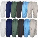 MENS 3/4 LENGTH SHORTS COTTON CARGO COMBAT SUMMER HOLIDAY PANTS NEW