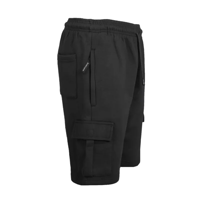 Mens Cargo Fleece Shorts Sweat Summer Jogger Plain Jersey Jogging Zip Pocket New - Image 20