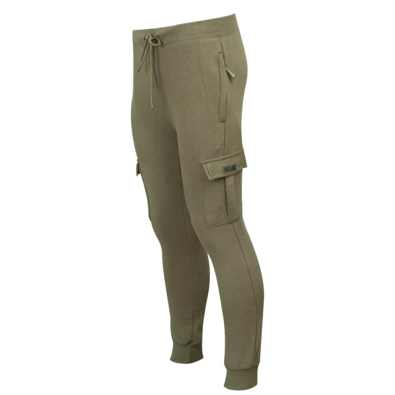 Mens Cargo Joggers Fleece Bottom Elasticated Gym Trouser Sweatpants ZIP Pockets - Image 13