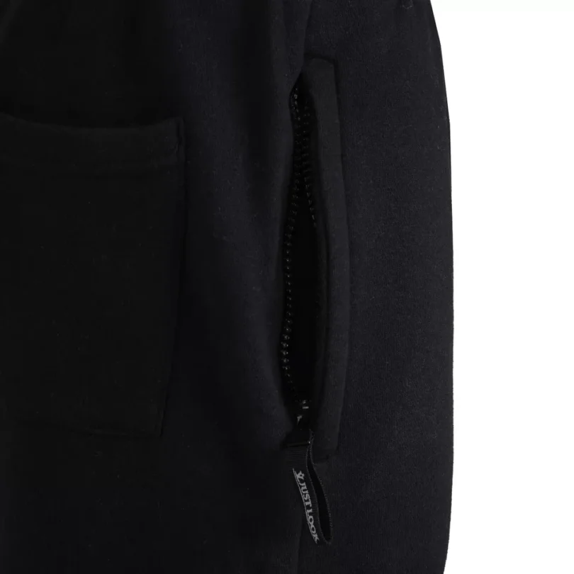 Mens Fleece Jogging Bottoms ZIP Pockets Pants Plain Open Hem Joggers Trouser - Image 12