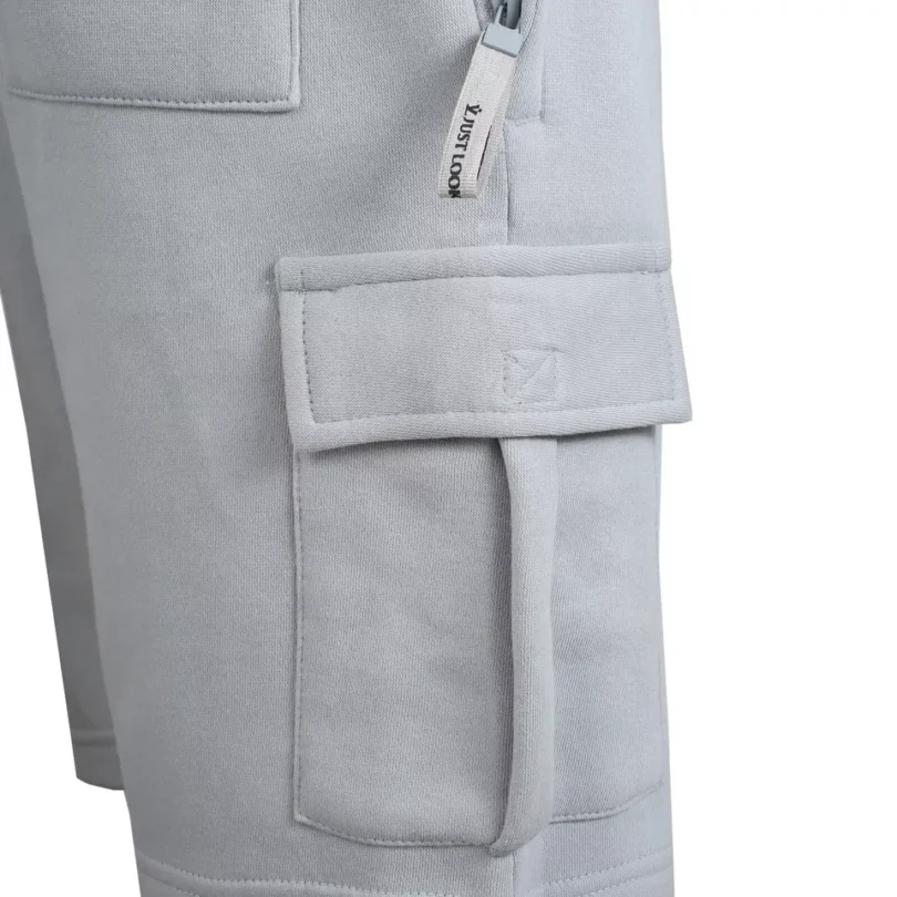Mens Cargo Fleece Shorts Sweat Summer Jogger Plain Jersey Jogging Zip Pocket New - Image 12