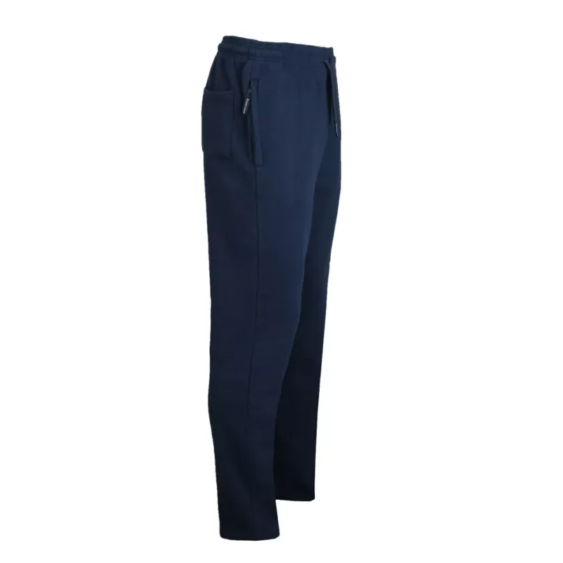 Mens Fleece Jogging Bottoms ZIP Pockets Pants Plain Open Hem Joggers Trouser - Image 14