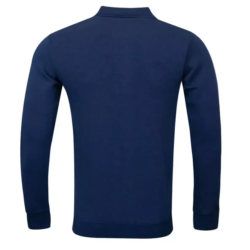 Mens Polo Sweatshirt Plain Jumper Soft Fleece Warm 3 Button Casual S- 3XL - Image 16