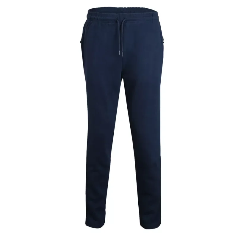 Mens Fleece Jogging Bottoms ZIP Pockets Pants Plain Open Hem Joggers Trouser - Image 16