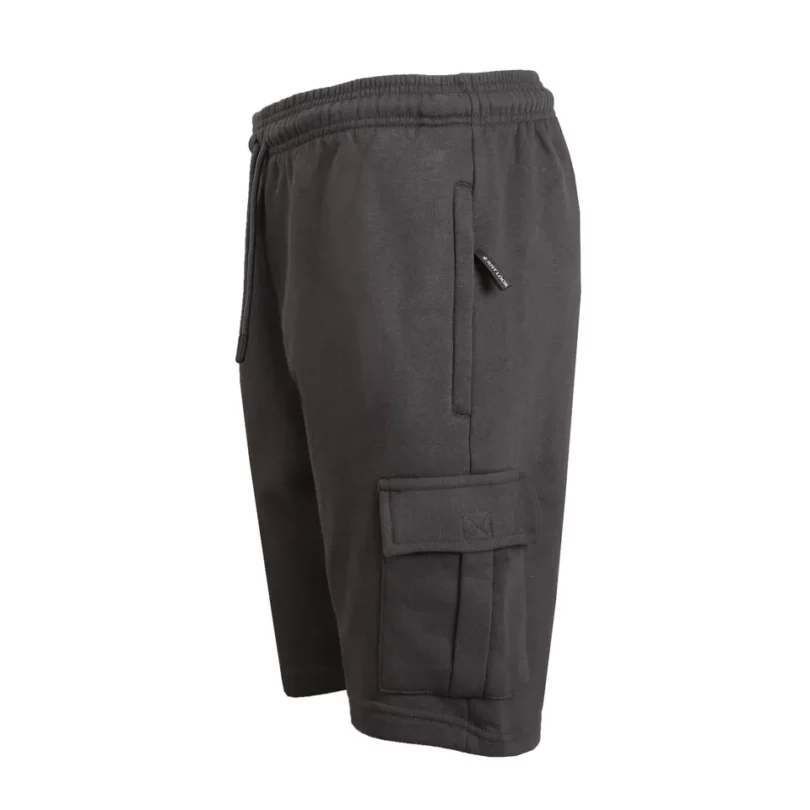 Mens Cargo Fleece Shorts Sweat Summer Jogger Plain Jersey Jogging Zip Pocket New - Image 16