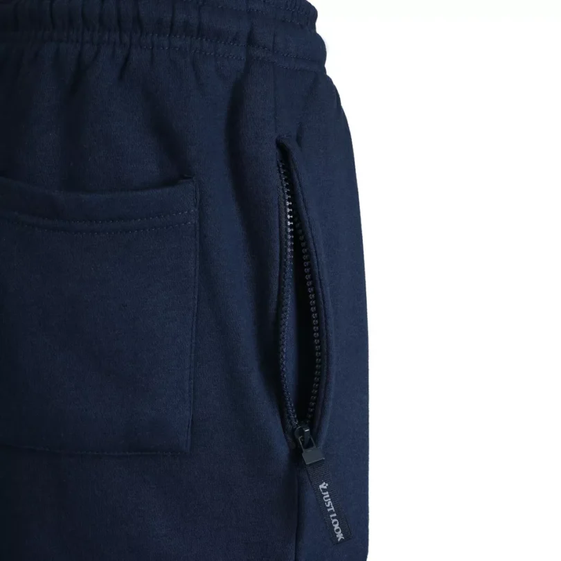Mens Fleece Jogging Bottoms ZIP Pockets Pants Plain Open Hem Joggers Trouser - Image 17