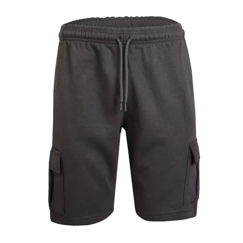 Mens Cargo Fleece Shorts Sweat Summer Jogger Plain Jersey Jogging Zip Pocket New - Image 17