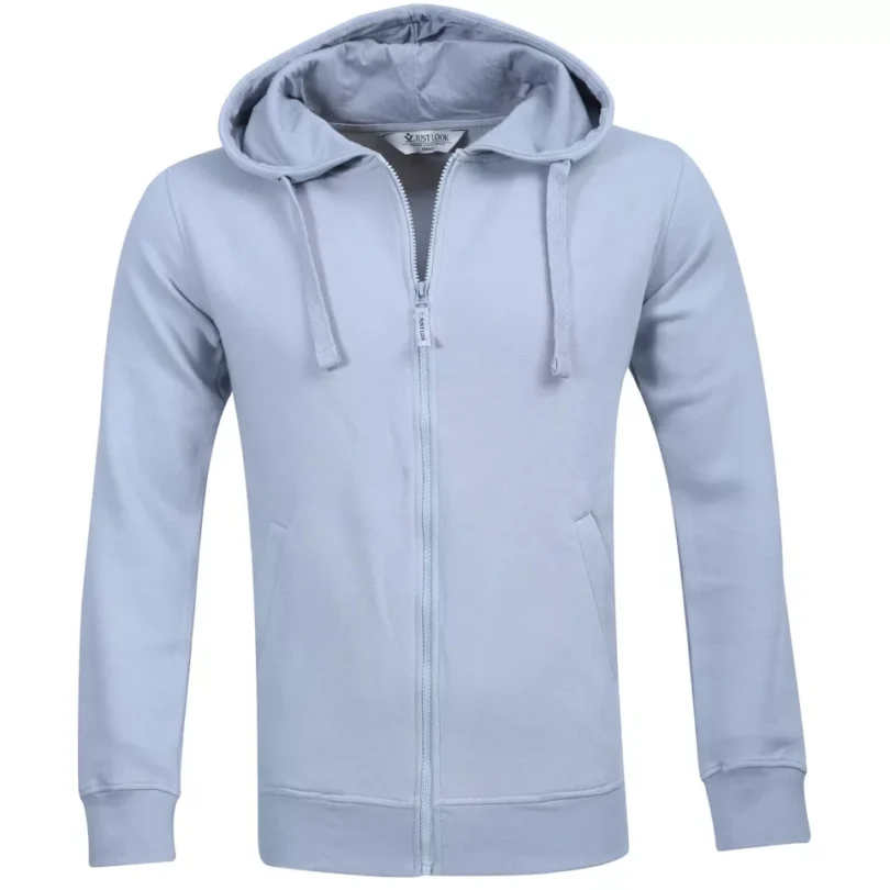 Mens Full-Zip Hooded Fleece Sweatshirt Plain Workwear Casual Jumper SweaterS-3XL - Image 17