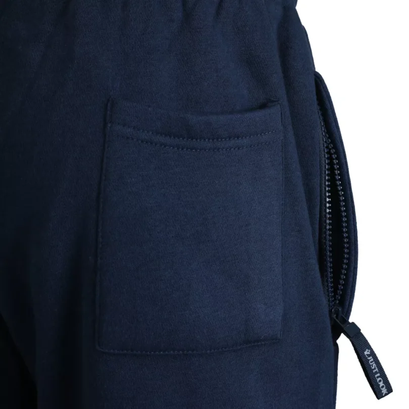 Mens Fleece Jogging Bottoms ZIP Pockets Pants Plain Open Hem Joggers Trouser - Image 18