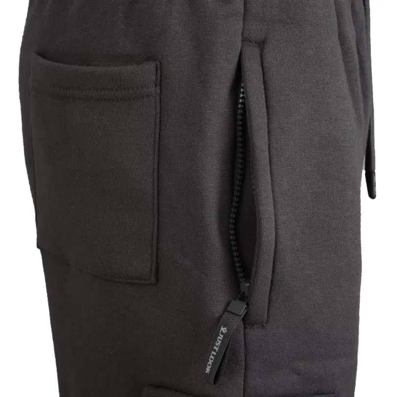 Mens Cargo Fleece Shorts Sweat Summer Jogger Plain Jersey Jogging Zip Pocket New - Image 19