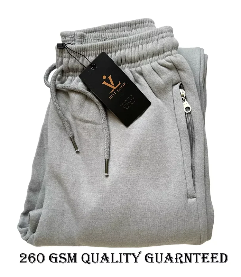 Mens Jogging Bottoms Elasticated Fleece Trouser Gym Jogger Sweatpants Zip Pocket - Image 3