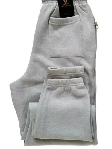 Mens Jogging Bottoms Elasticated Fleece Trouser Gym Jogger Sweatpants Zip Pocket - Image 3
