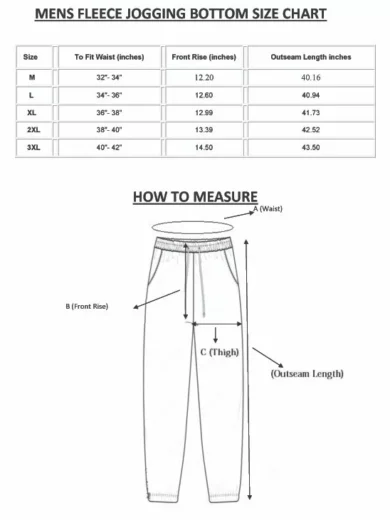 Mens Fleece Jogging Bottoms ZIP Pockets Pants Plain Open Hem Joggers Trouser - Image 3