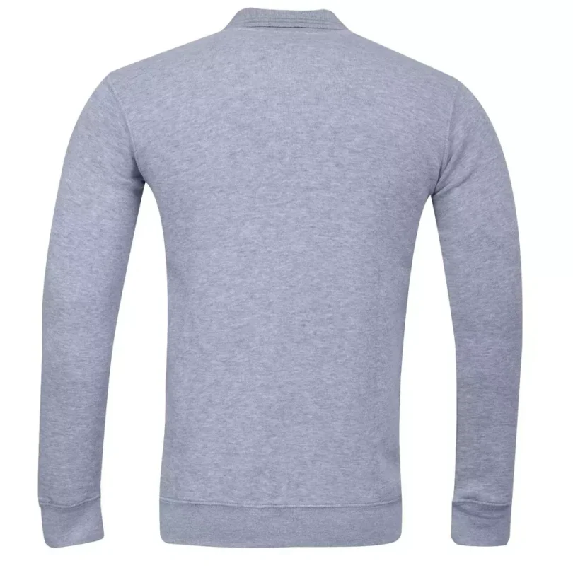 Mens Polo Sweatshirt Plain Jumper Soft Fleece Warm 3 Button Casual S- 3XL - Image 24