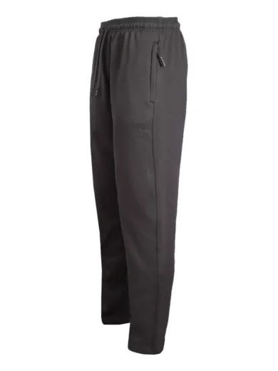 Mens Fleece Jogging Bottoms ZIP Pockets Pants Plain Open Hem Joggers Trouser - Image 26