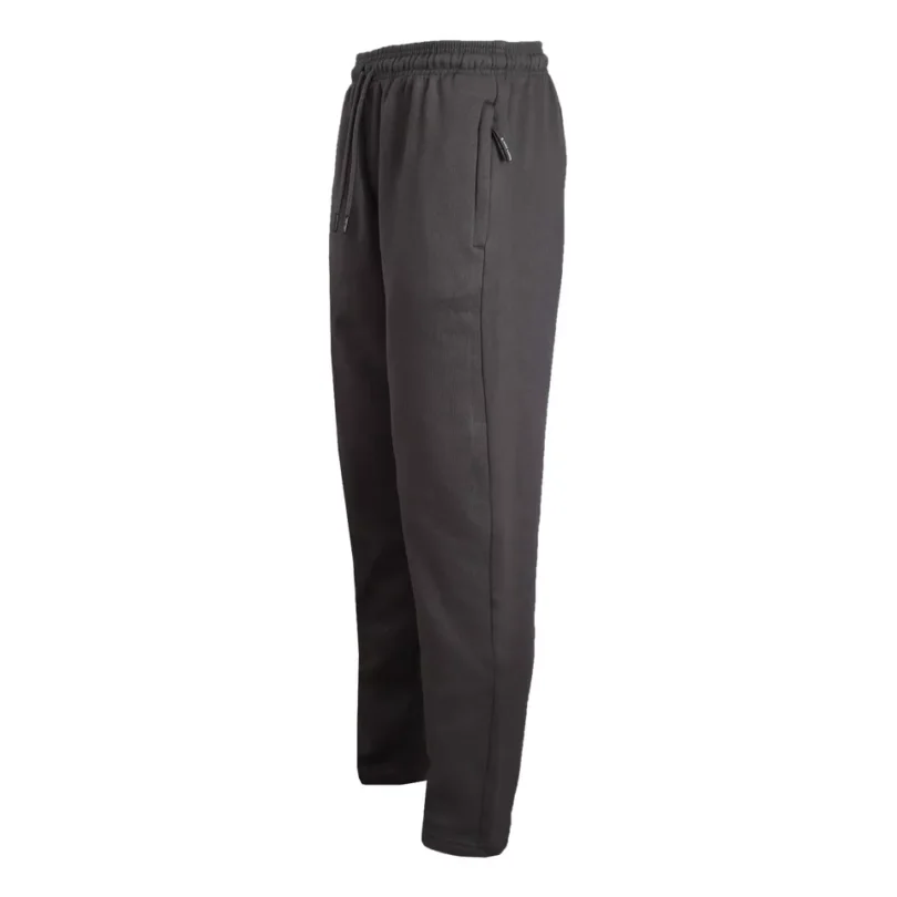 Mens Fleece Jogging Bottoms ZIP Pockets Pants Plain Open Hem Joggers Trouser - Image 26