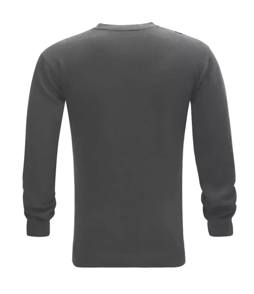 Mens Plain Sweatshirt Jumper Jersey Crew Neck Sweater Pullover Work Casual Top - Image 4