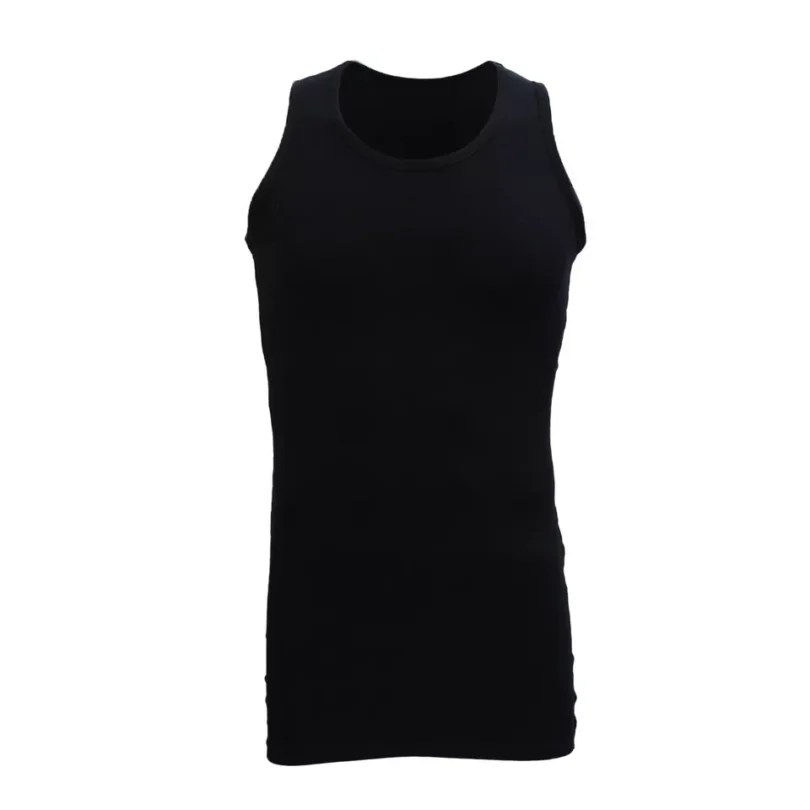 Mens Vest Tops Cotton Plain Classic Vests Summer Training Gym Tank Top Pack NEW - Image 3