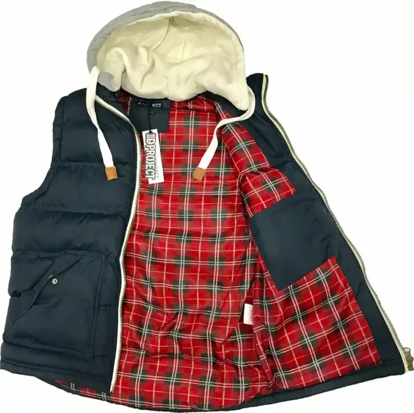Mens Body Warmer Gilet Hoodie Hooded Contrast Sleeveless Jacket S M L XL XXL - Image 2