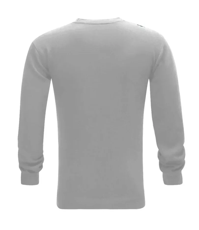 Mens Plain Sweatshirt Jumper Jersey Crew Neck Sweater Pullover Work Casual Top - Image 6