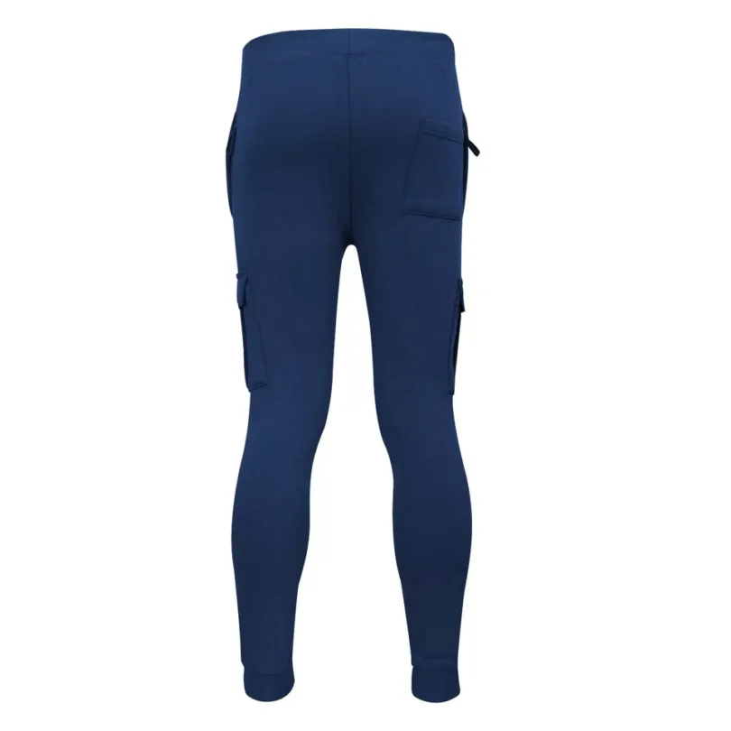 Mens Cargo Joggers Fleece Bottom Elasticated Gym Trouser Sweatpants ZIP Pockets - Image 11