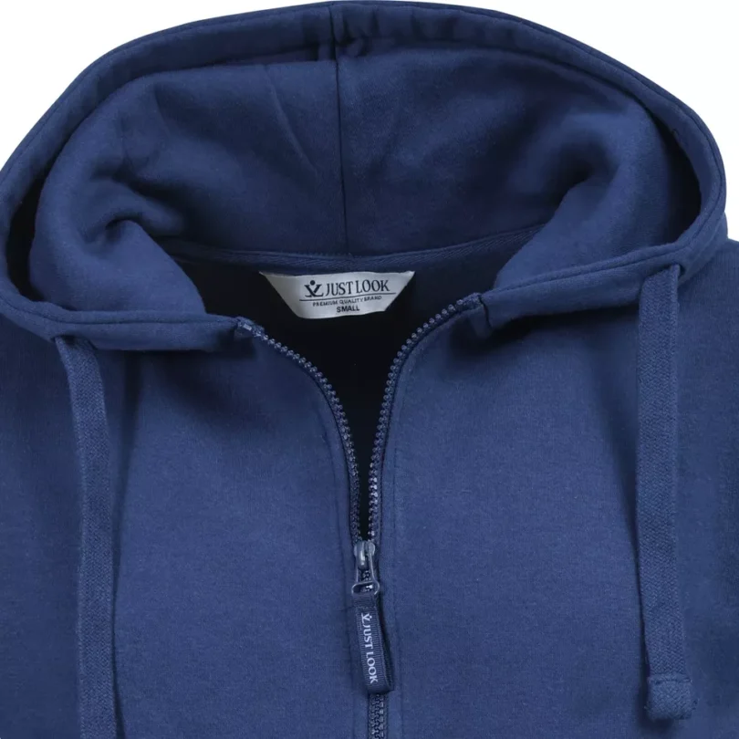 Mens Full-Zip Hooded Fleece Sweatshirt Plain Workwear Casual Jumper SweaterS-3XL - Image 6