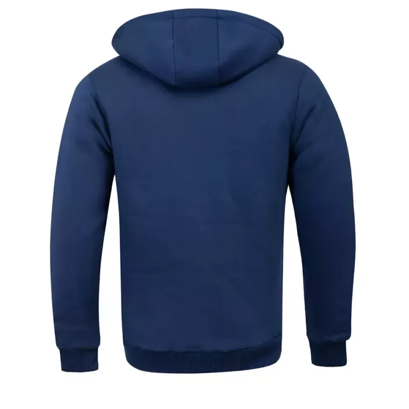 Mens Padded Borg Fleece Lined Full Zip Up Hoodie Sweatshirt Quality Jacket M-3XL - Image 6