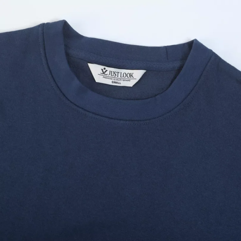 Mens Plain Sweatshirt Jumper Jersey Crew Neck Sweater Pullover Work Casual Top - Image 7