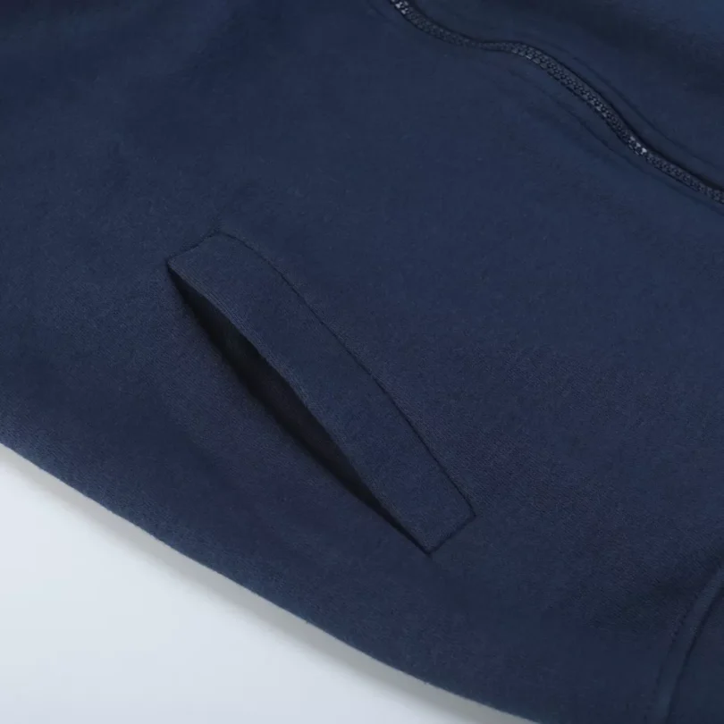 Mens Full-Zip Hooded Fleece Sweatshirt Plain Workwear Casual Jumper SweaterS-3XL - Image 7