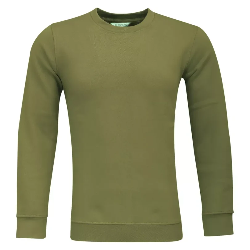 Mens Plain Sweatshirt Jumper Crew Neck Sweater Pullover Work Casual Top S-3XL - Image 9