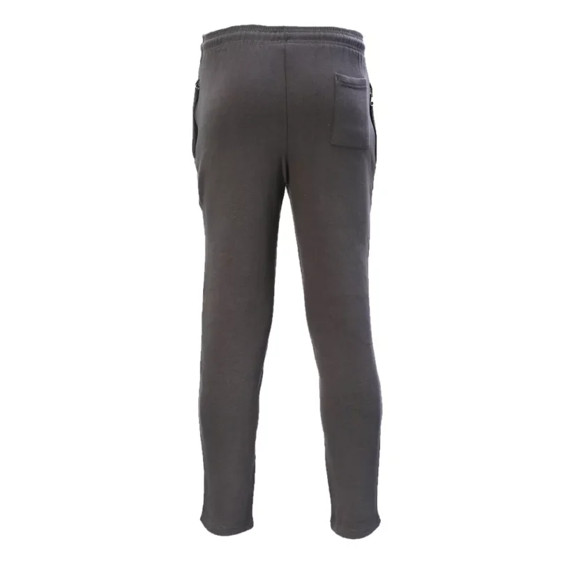 Mens Fleece Jogging Bottoms ZIP Pockets Pants Plain Open Hem Joggers Trouser - Image 9