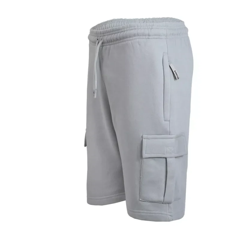 Mens Cargo Fleece Shorts Sweat Summer Jogger Plain Jersey Jogging Zip Pocket New - Image 9