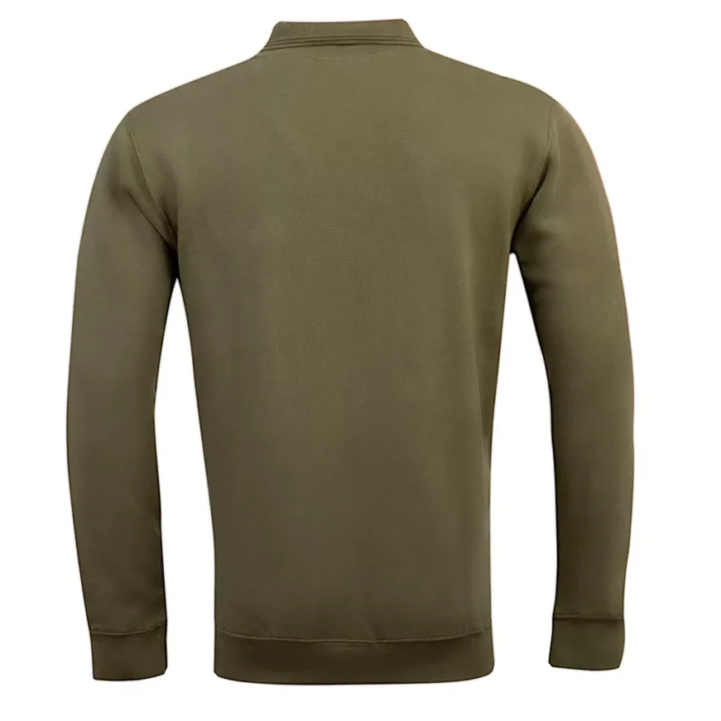Mens Polo Sweatshirt Plain Jumper Soft Fleece Warm 3 Button Casual S- 3XL - Image 10