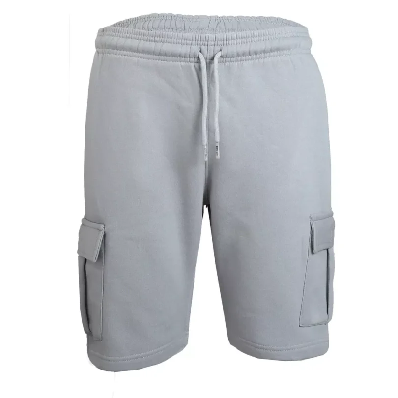 Mens Cargo Fleece Shorts Sweat Summer Jogger Plain Jersey Jogging Zip Pocket New - Image 10